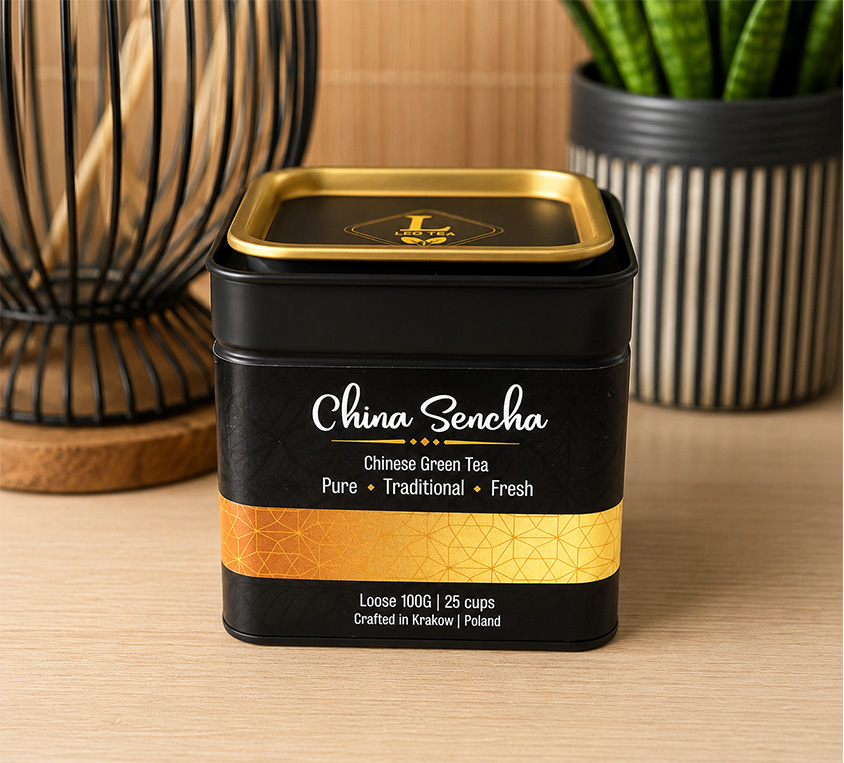 China Sencha Leo Tea w eleganckiej puszce